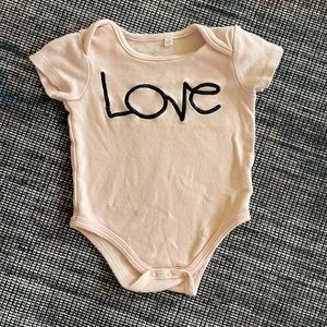 Baby Girl Love Onesie, 6-9 months, EUC